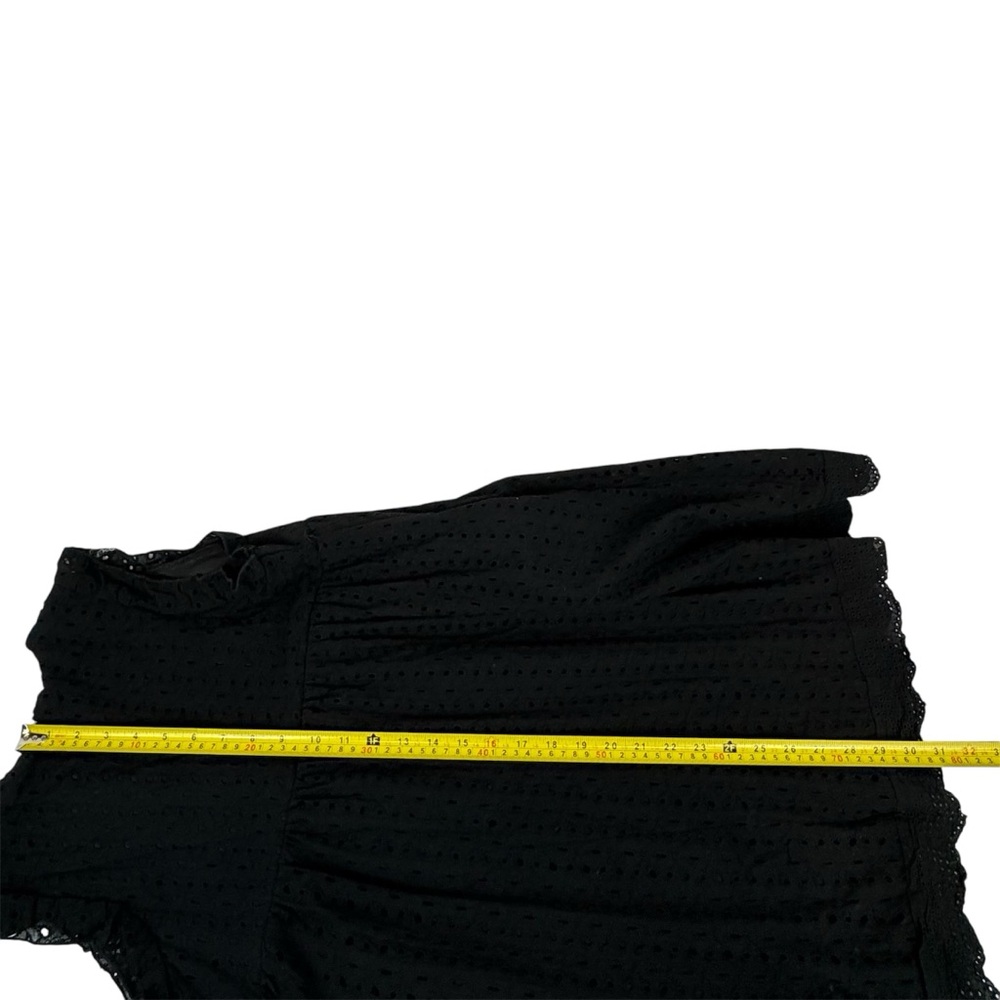 New black eyelet v-neck dress romper with shorts underneath size Small - Picture 14 of 16